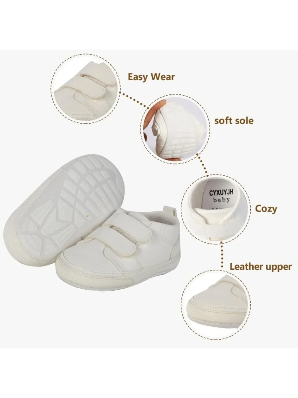 Adorable Non-Slip Infant Dress Shoes for Boys & Girls - First Walking Sneakers